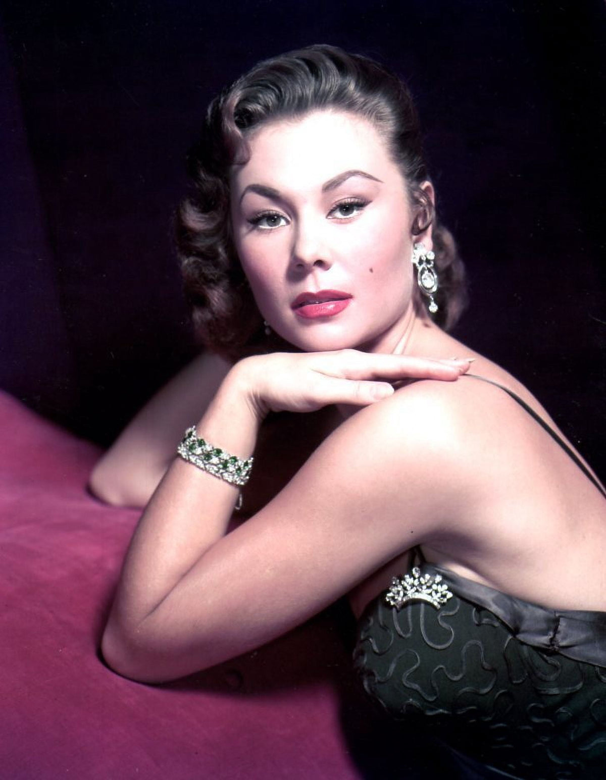 Mitzi Gaynor Crown Broche Photo Print - Vintage Hollywood Glamour