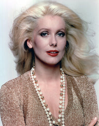 Catherine Deneuve 1970s photo poster print, available in multiple sizes.