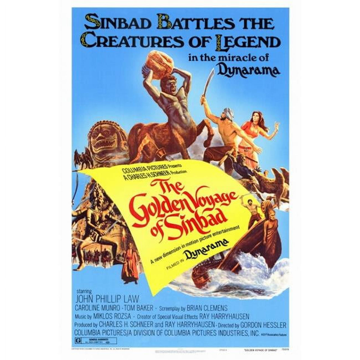 The Golden Voyage of Sinbad Movie Poster Print 27x40
