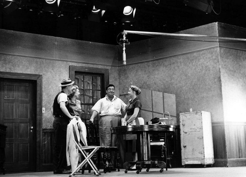 The Honeymooners cast photo print showcasing iconic TV show characters.