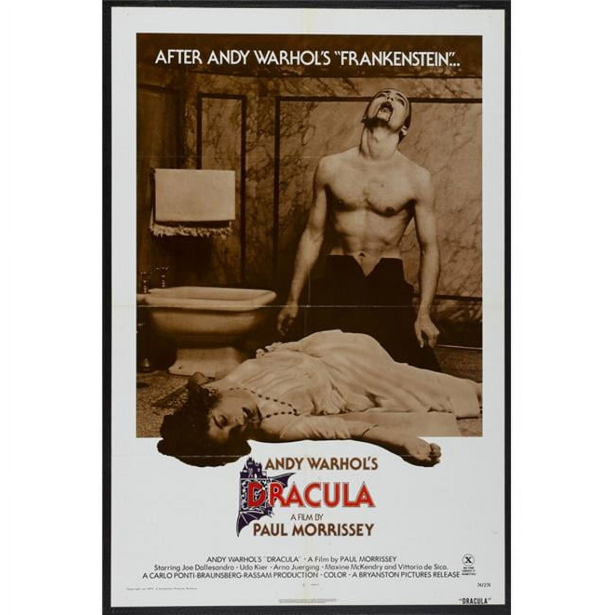 Blood for Dracula Movie Poster Print by Andy Warhol in 27x40 size.