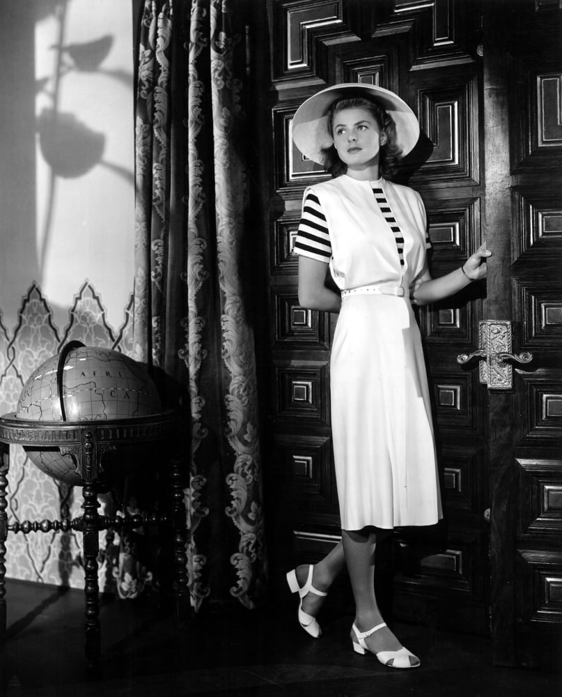 Ingrid Bergman in jumper dress from Casablanca 1942 photo print.