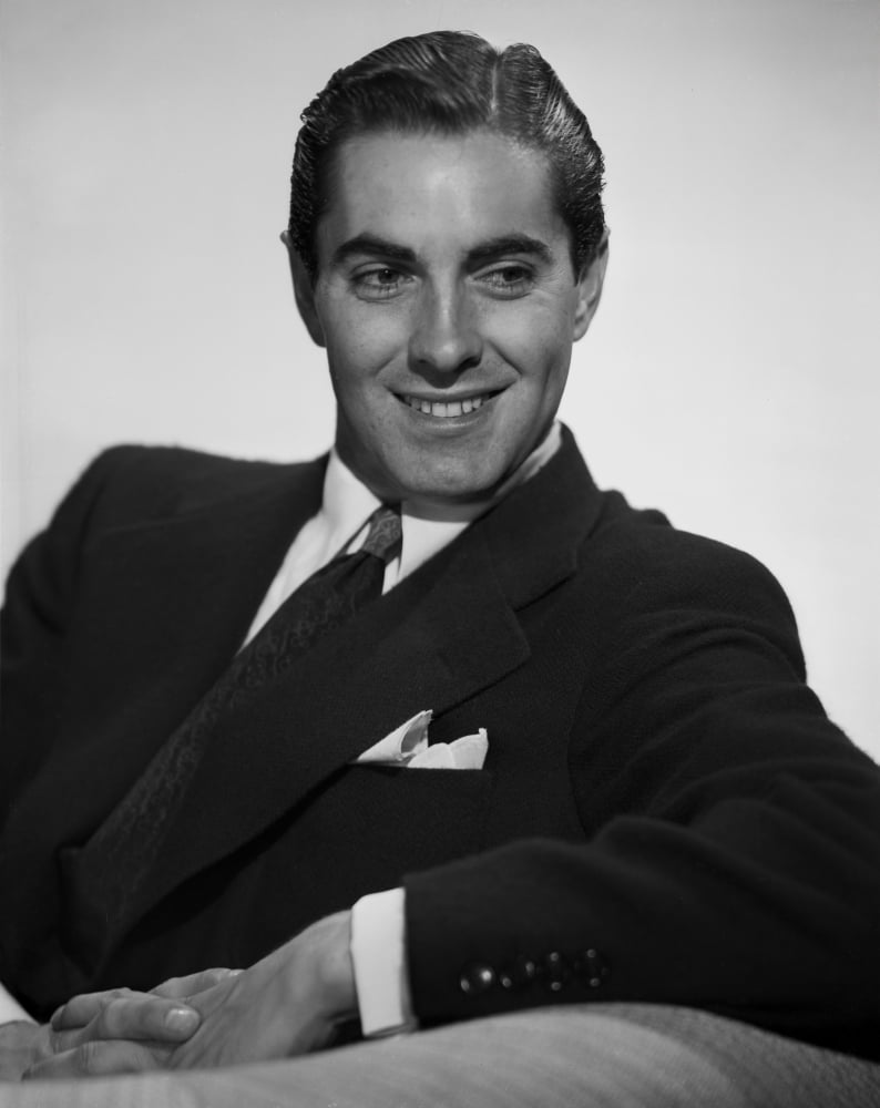 Tyrone Power Hollywood photograph print, classic film star.
