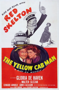 The Yellow Cab Man movie poster featuring Red Skelton and Gloria Dehaven, 1950 film art.