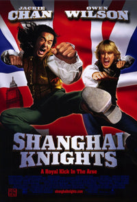 Shanghai Knights Movie Poster Print 27x40 featuring comedic adventure scene.