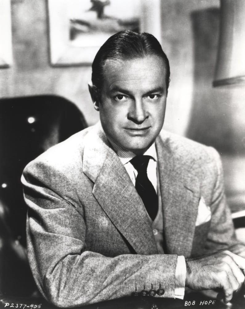 Bob Hope seated in formal suit portrait photo print