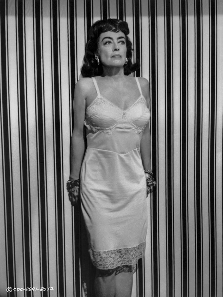 Joan Crawford Classic Portrait Photo Print in White Spaghetti Dress