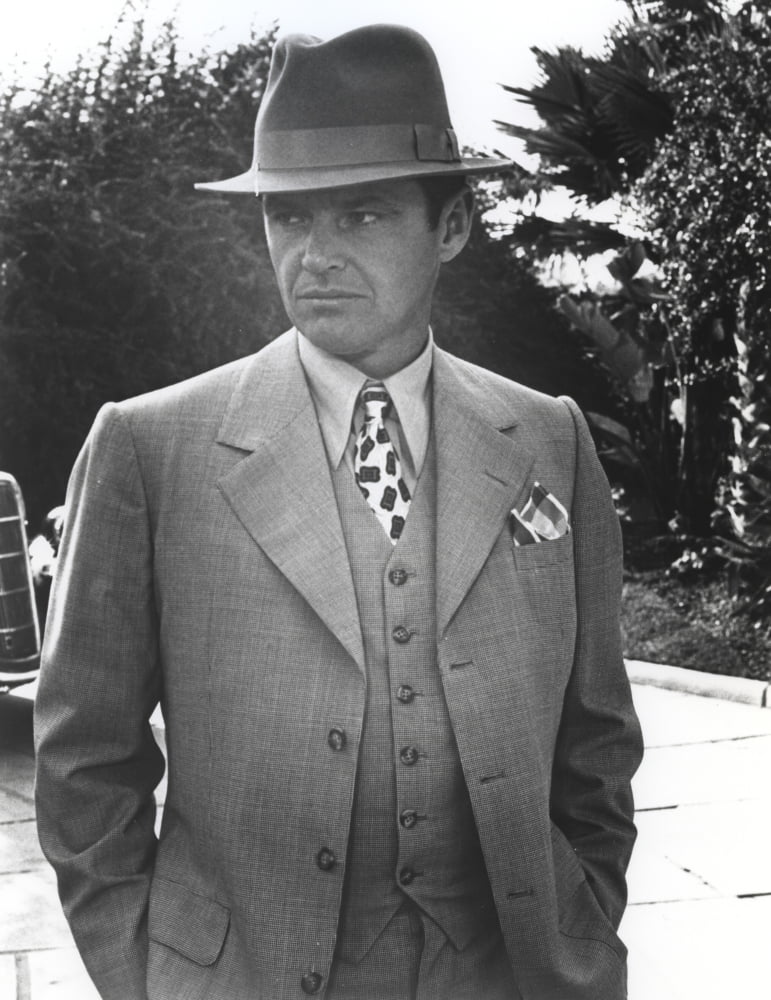 Jack Nicholson in Chinatown photo print showcasing a classic movie scene.
