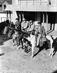 Bonanza Posed on Horse Photo Print showcasing a classic Western scene.