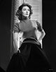 Ruth Roman portrait photo print in fit dress, classic Hollywood style.