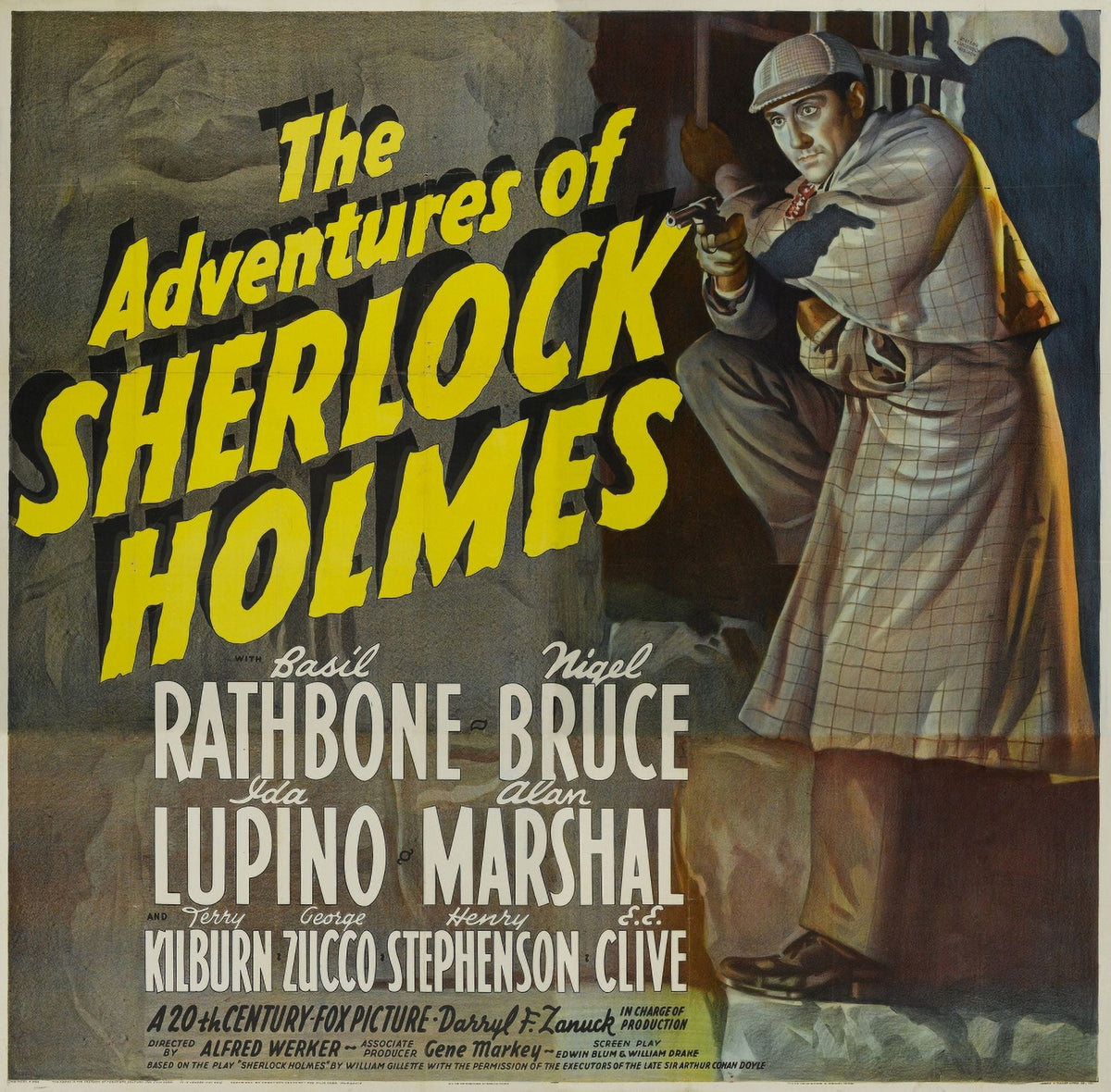 The Adventures of Sherlock Holmes Movie Masterprint Poster in vibrant colors.