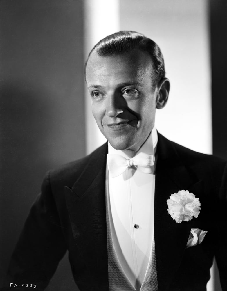 Fred Astaire posed smile black and white photo print.