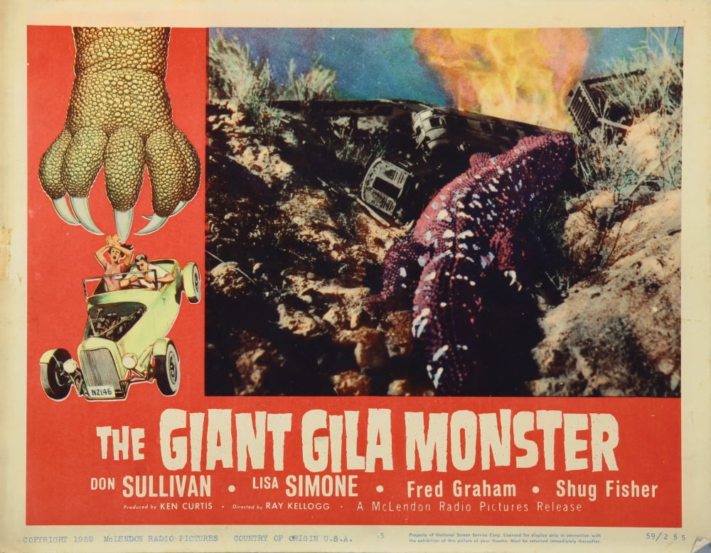 The Giant Gila Monster movie poster print featuring classic cinema imagery.