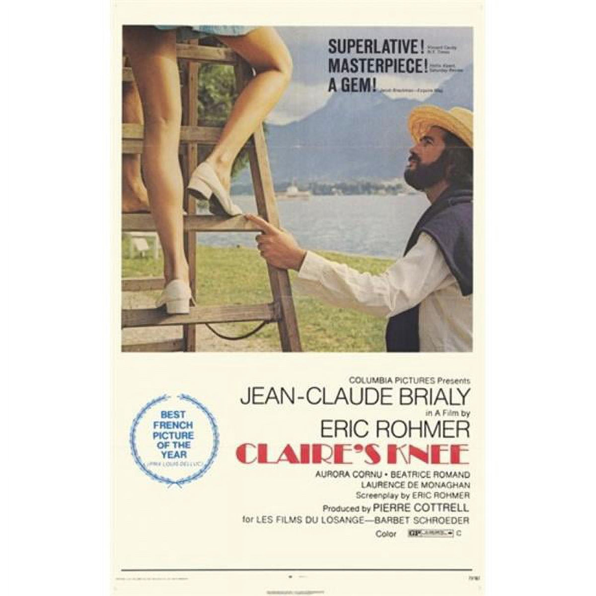 Claire's Knee Movie Poster - 11 x 17 inch print