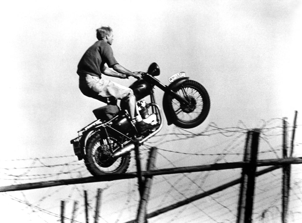 The Escape photo print featuring Steve McQueen from the 1963 film.