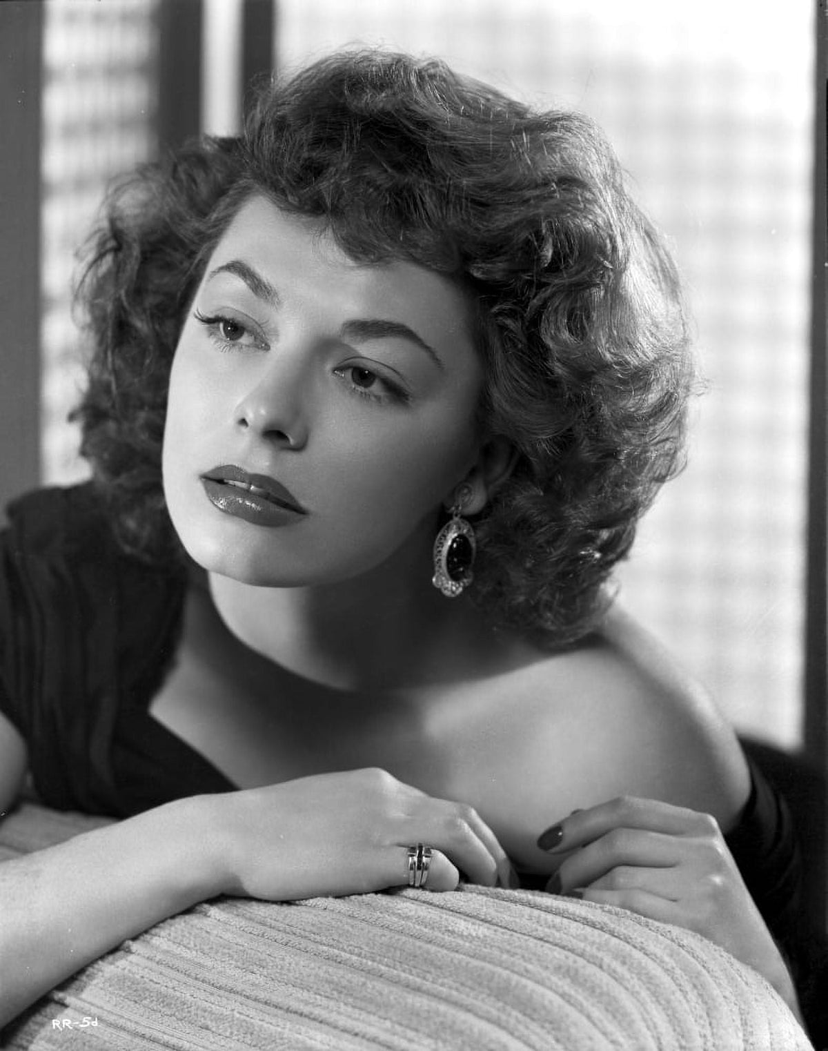 Ruth Roman Lying Pose Black and White Portrait Photo Print