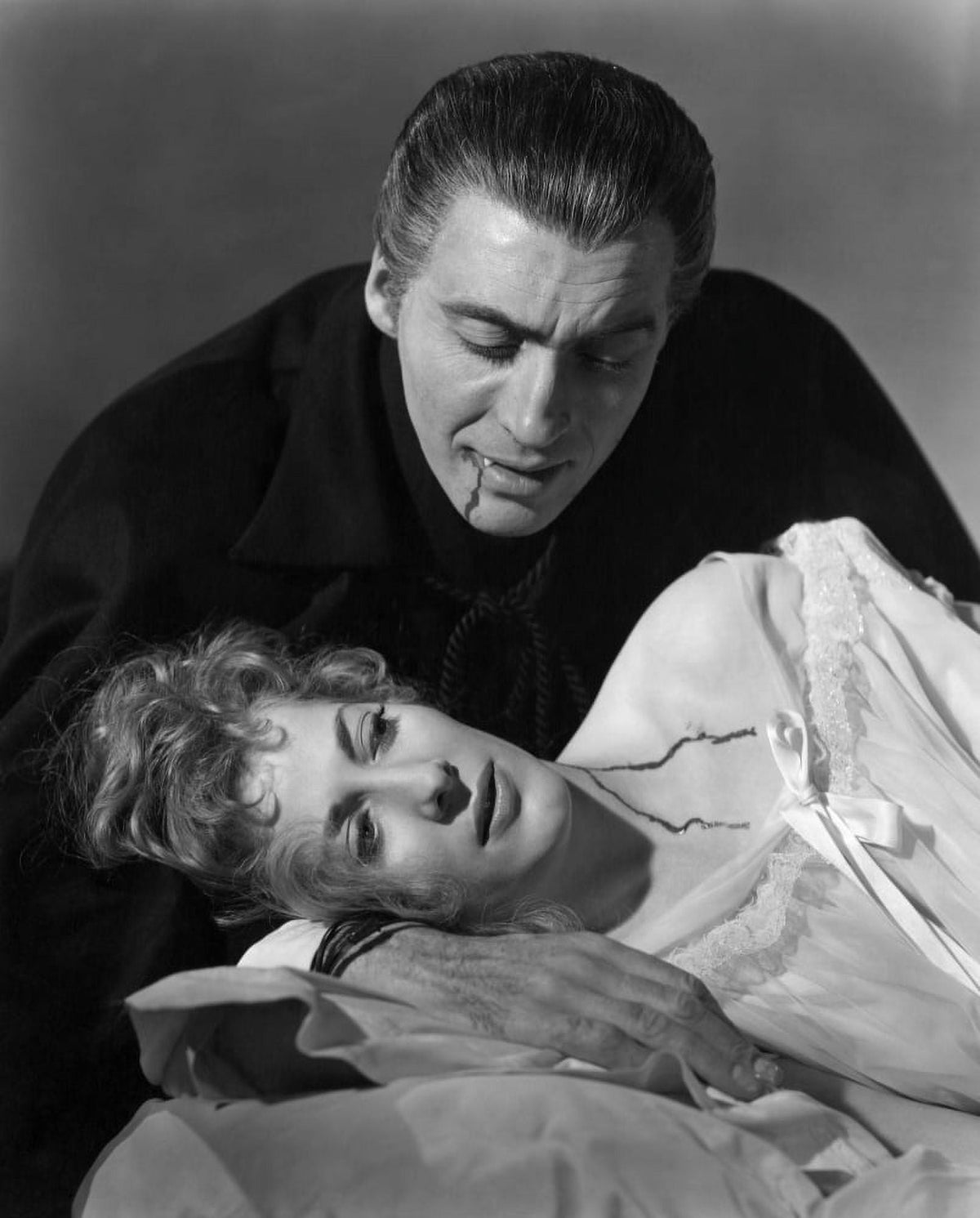 Horror of Dracula photo print featuring Melissa Stribling and Christopher Lee, 1958