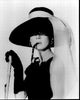 Audrey Hepburn posed with hat and sunglasses in Breakfast at Tiffany's black and white photo print.