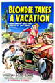Blondie Takes A Vacation movie poster art print featuring classic characters from the 1939 film.