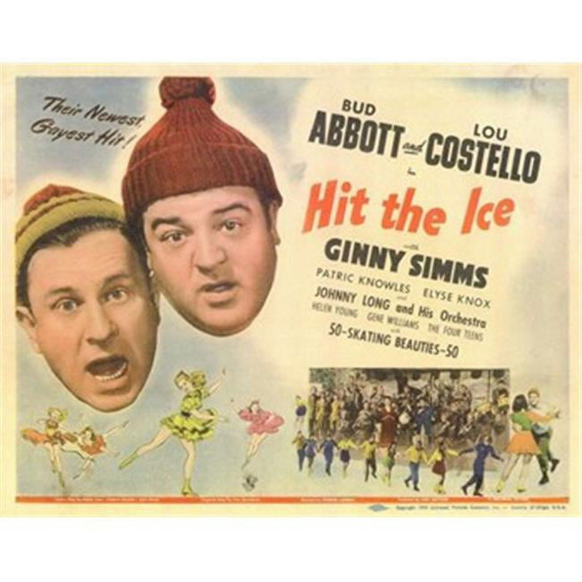 Abbott and Costello Hit the Ice 1943 movie poster 17x11