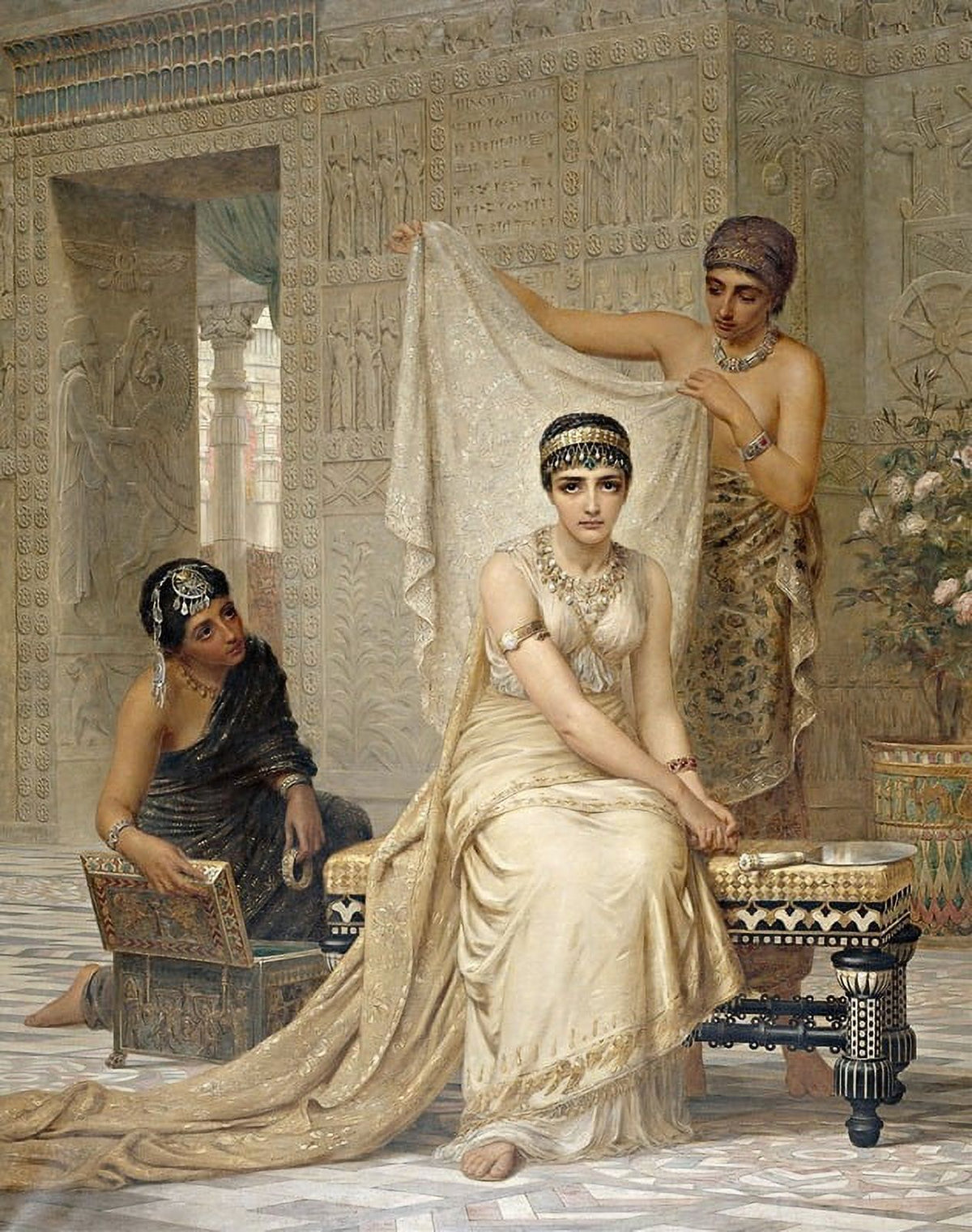 Queen Esther Art Print by Edwin Long on premium paper