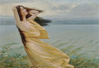 Young Woman by the Water Art Print by Max Nonnenbruch