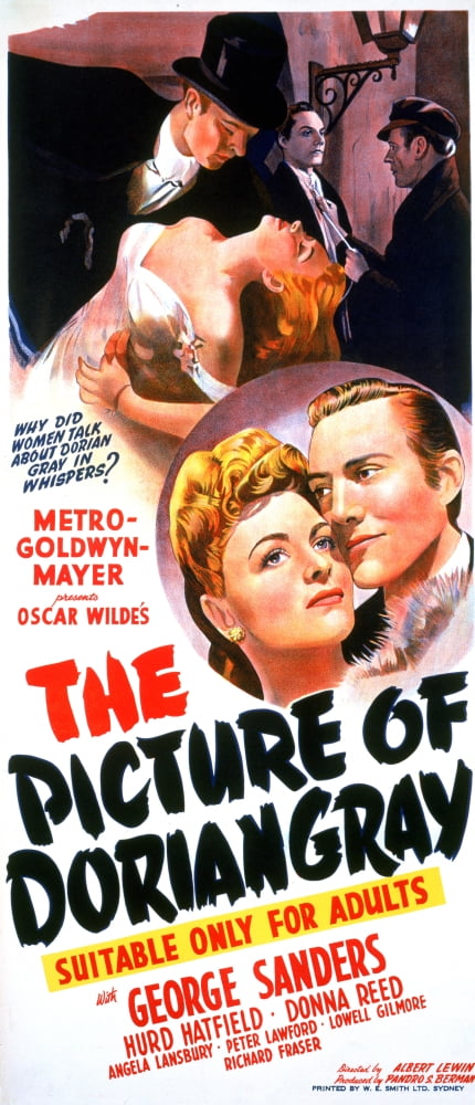 The Picture of Dorian Gray Movie Masterprint Poster featuring Donna Reed and Hurd Hatfield, 1945