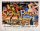 Sign of the Pagan movie poster print featuring Jeff Chandler and Rita Gam, 1954.