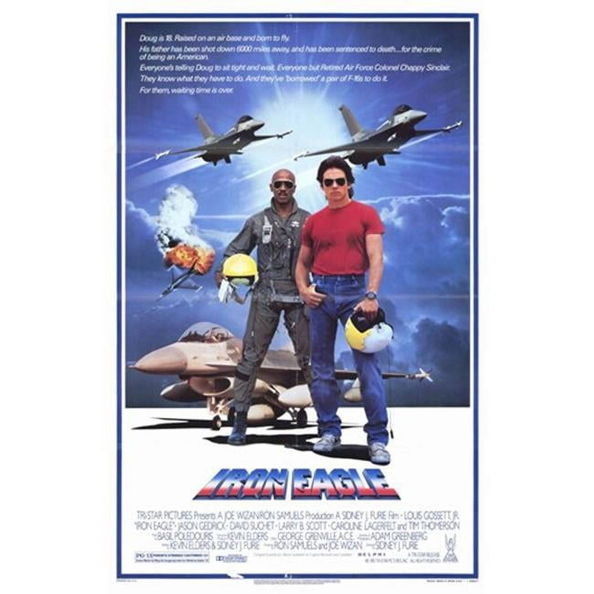 Iron Eagle Movie Poster - 11x17 Print featuring iconic aviation scenes