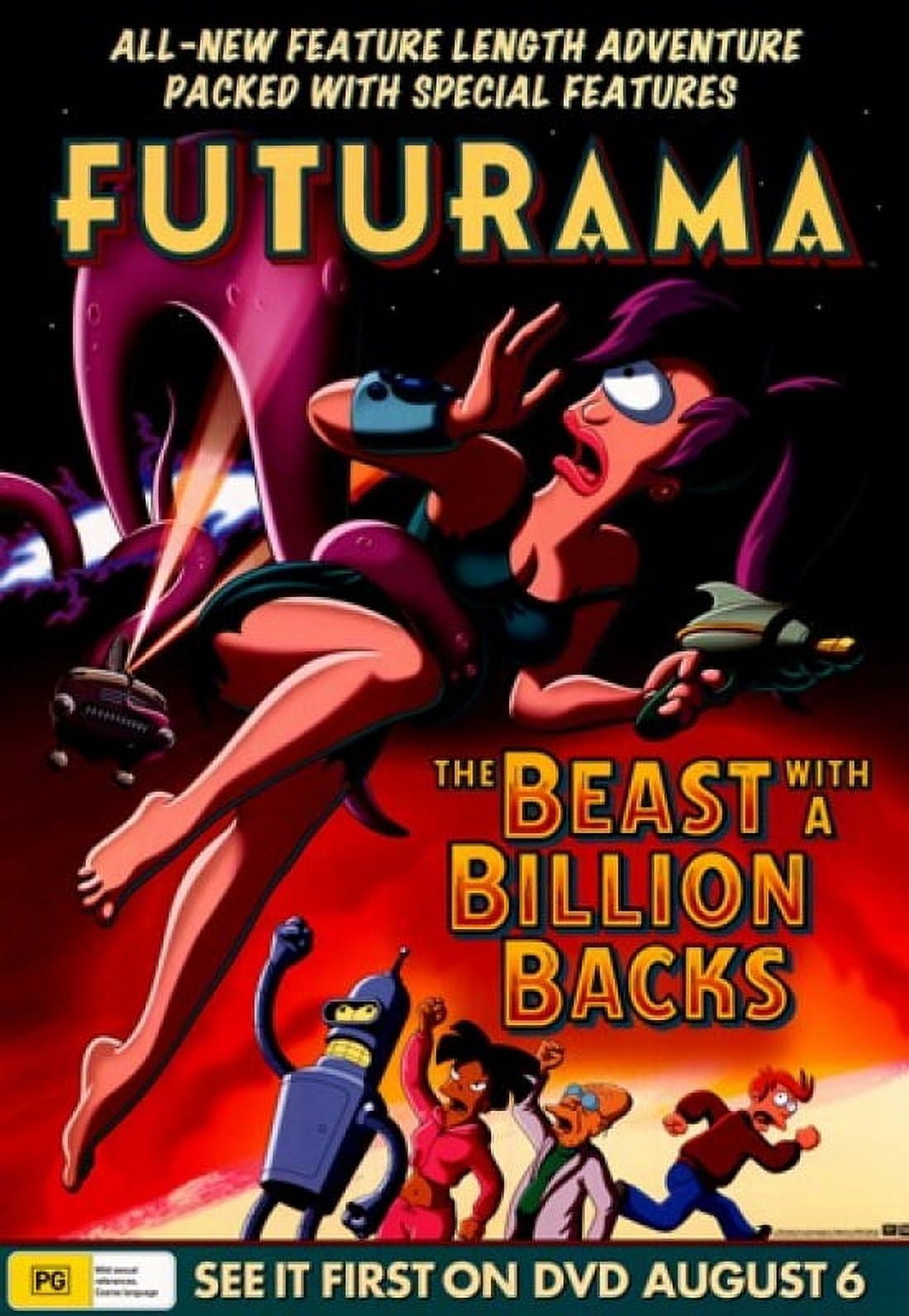 Futurama Movie Poster 11x17 Print featuring vibrant colors and iconic characters.