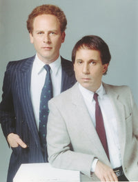 Simon & Garfunkel portrait photo print in coat and tie.
