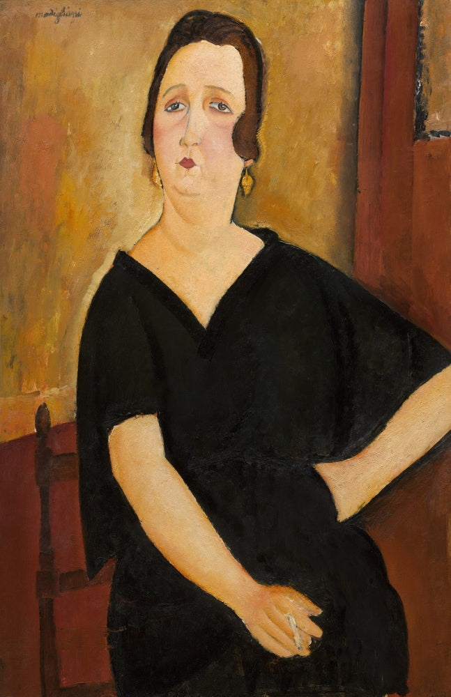 Madame Amedee (Woman With Cigarette) Art Print by Amedeo Modigliani 1918
