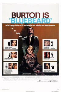 Bluebeard movie poster art print featuring Raquel Welch and Richard Burton.