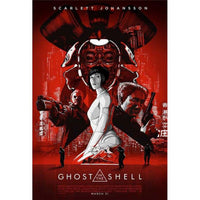 Ghost in the Shell movie poster 27x40 featuring vibrant cinematic artwork.