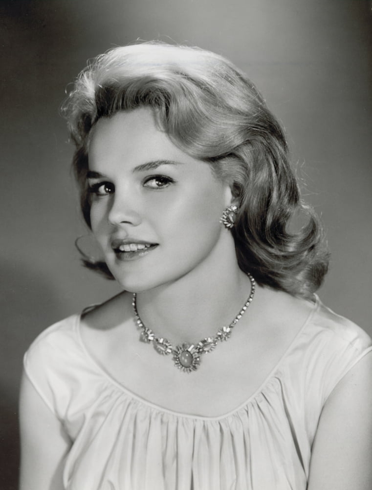Carroll Baker glamour shot photo print featuring elegant necklace