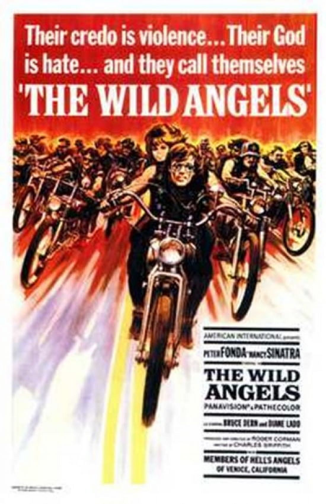 The Wild Angels Movie Poster 11x17 print featuring iconic 1960s biker culture.