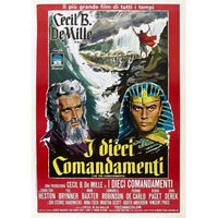 The Ten Commandments movie poster print featuring Charlton Heston and Yul Brynner.