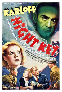 Night Key Movie Masterprint Poster featuring Boris Karloff and Warren Hull, 1937.