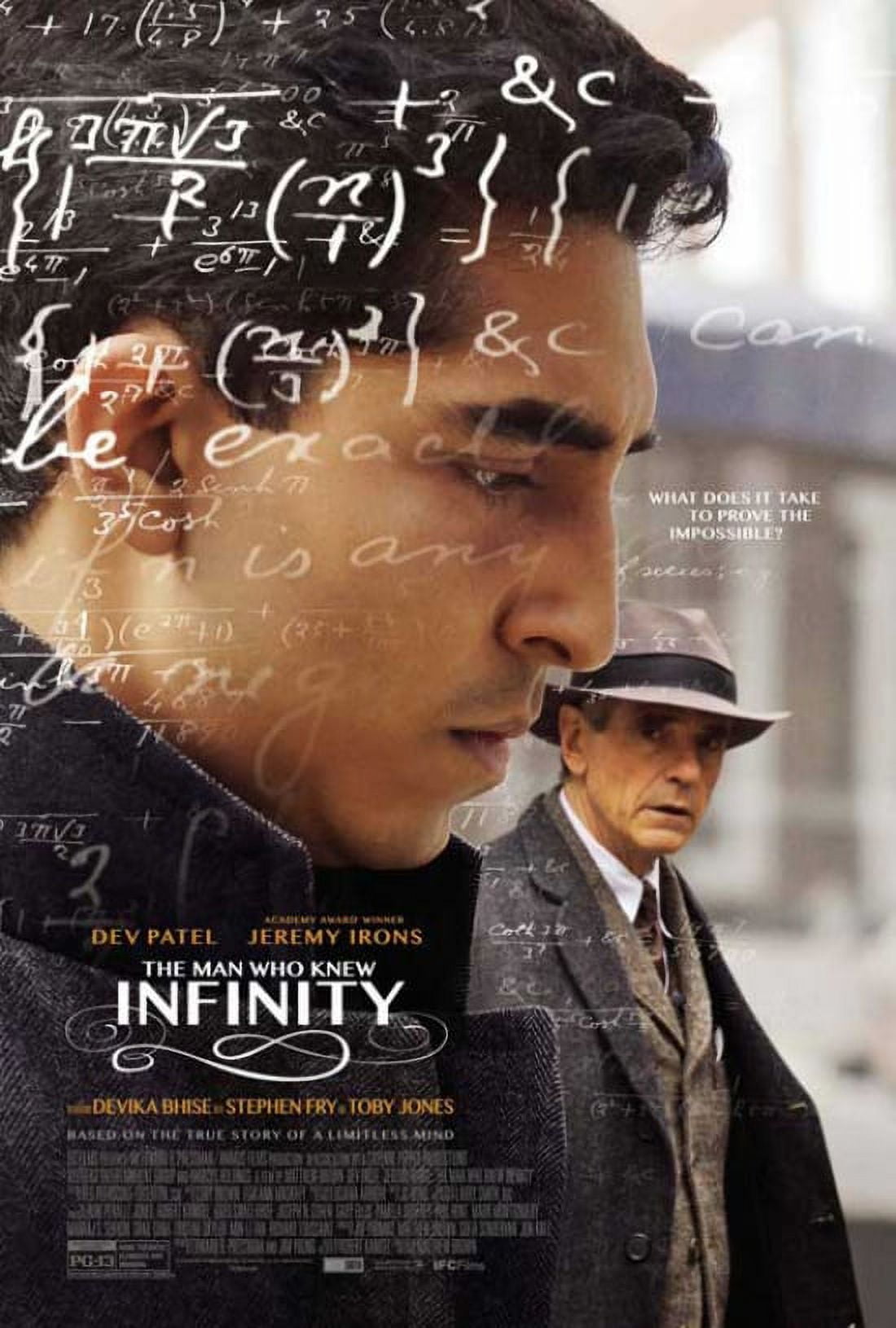 The Man Who Knew Infinity movie poster in 11x17 size.
