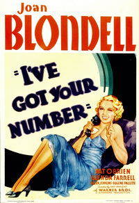 I've Got Your Number movie poster print featuring Joan Blondell.