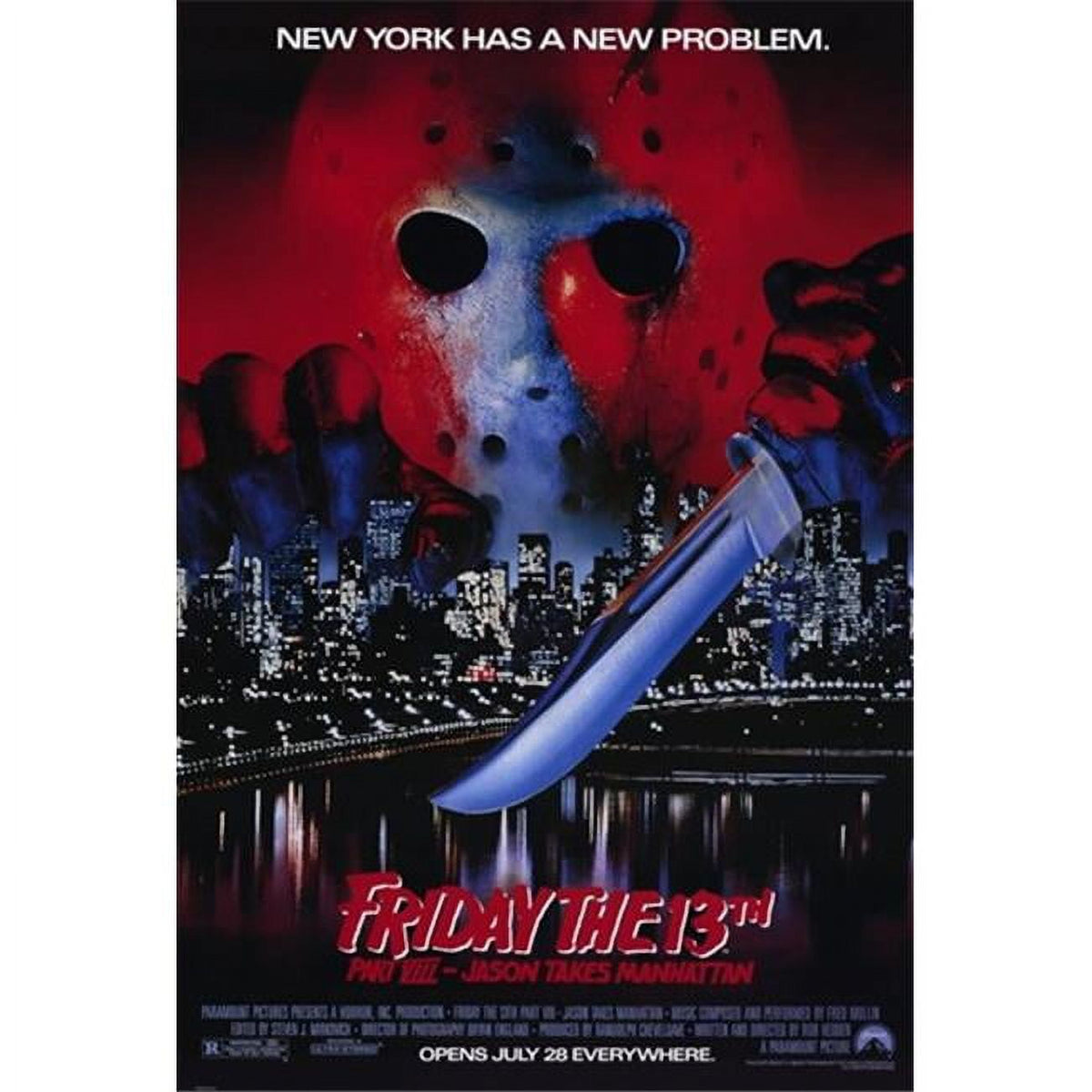 Friday the 13th Part 8 Jason Takes Manhattan movie poster 11x17