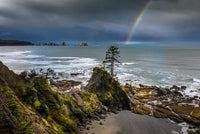 Rainbow Over Point of The Arches Photo Print - Olympic Peninsula, Washington State