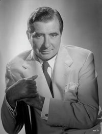 Portrait of Robert Newton Photo Print showcasing classic cinema charm.