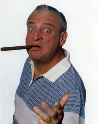 Rodney Dangerfield portrait photo print with cigar on white background