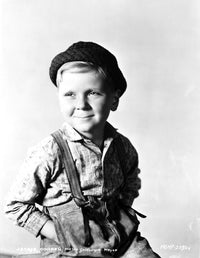 Jackie Cooper wearing overalls photo print, classic cinema decor