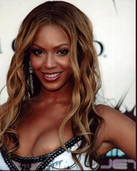 Black and white photo print of Beyoncé, available in various sizes.