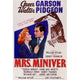 Mrs. Miniver classic movie poster print 27x40 inches.