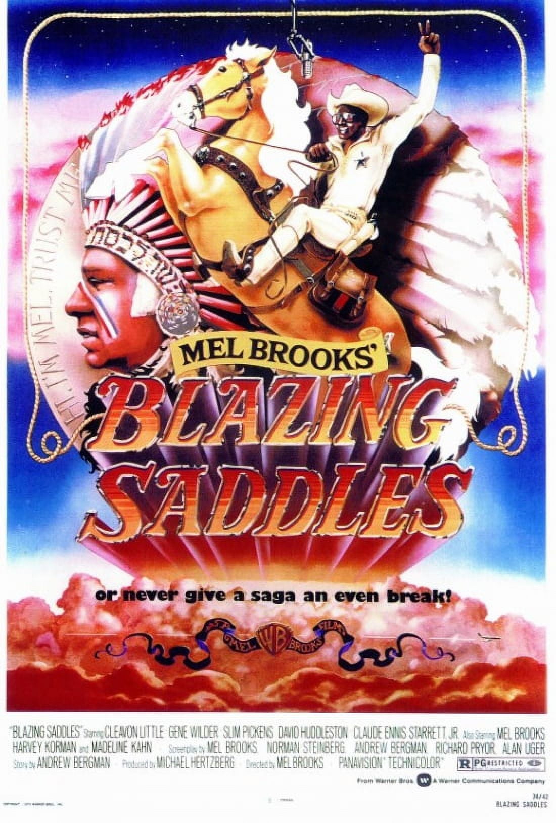 Blazing Saddles Movie Poster Print 27x40