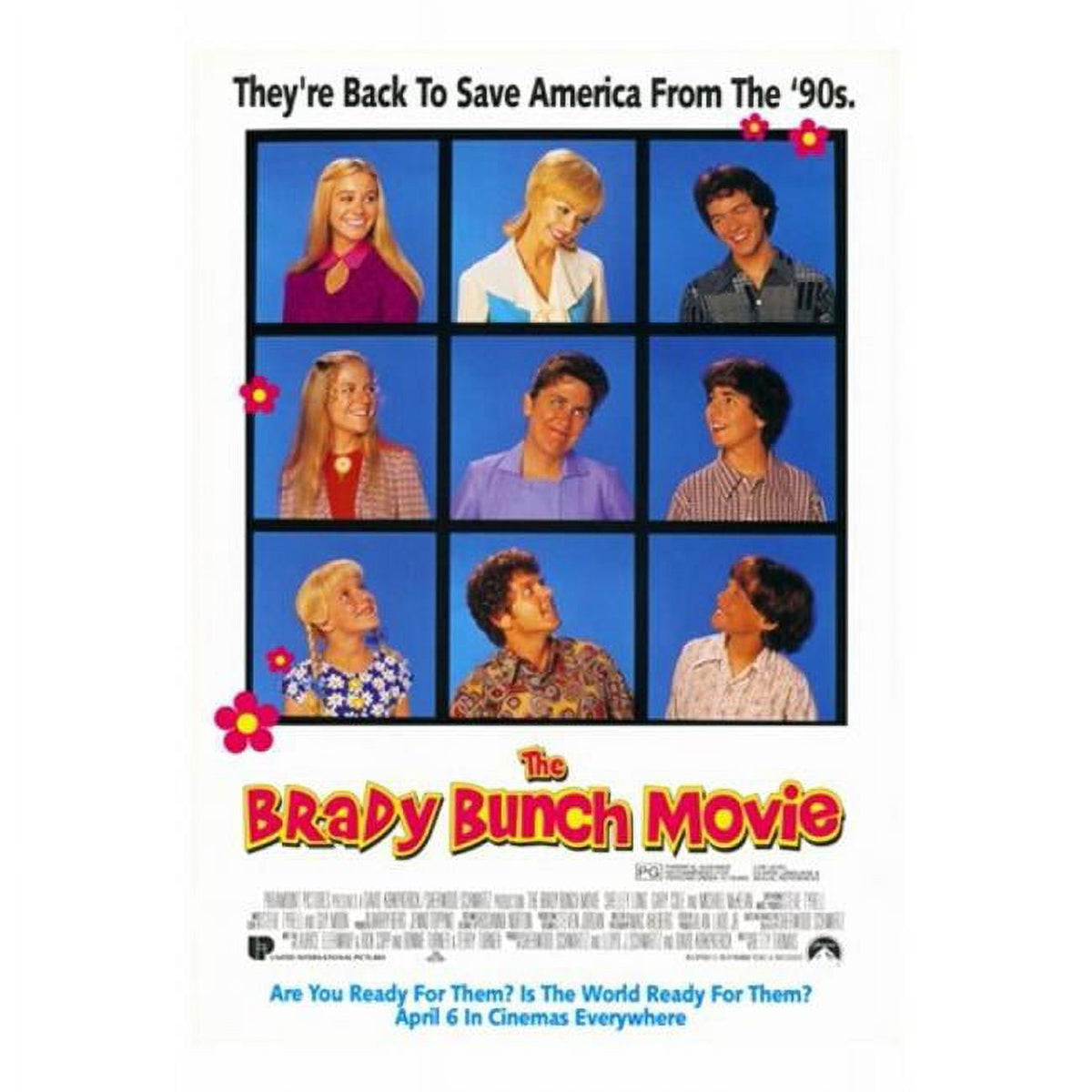 The Brady Bunch Movie Poster 11 x 17 print showcasing iconic characters.