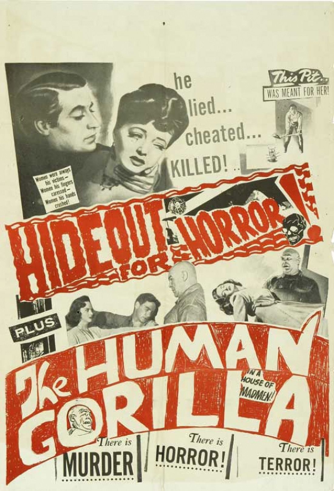 The Human Gorilla Movie Poster - 11x17 Size